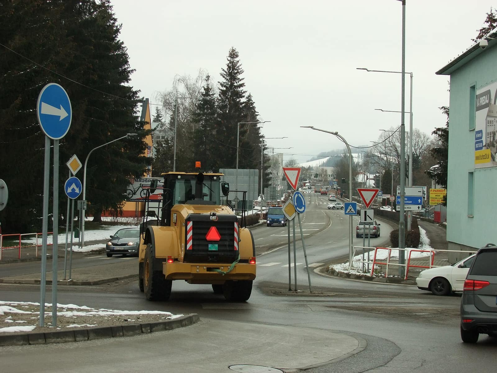 A wheel loader on a working site